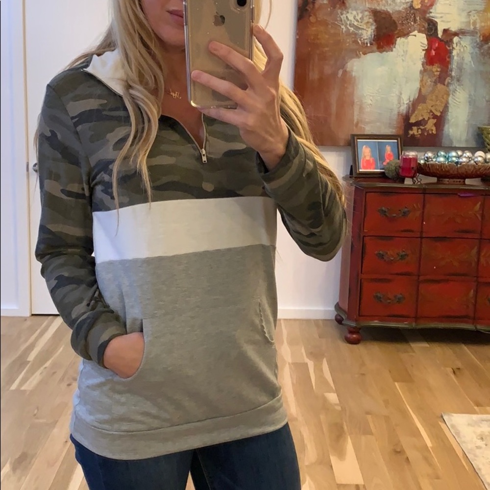 🌟RESTOCKED!🌟Camo Color Block Hoodie - Picture 3 of 8